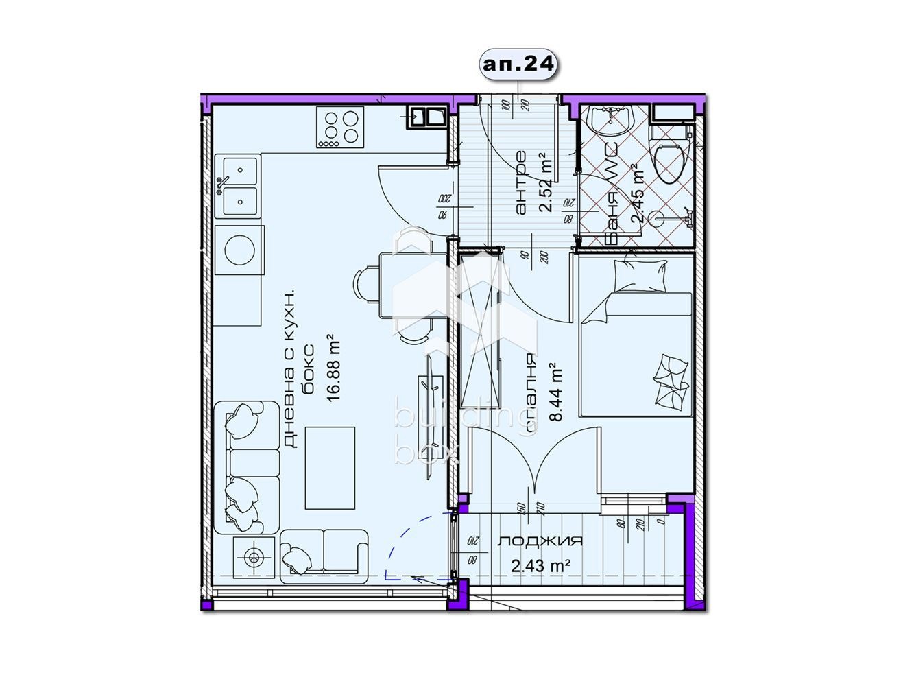 Продава 2-СТАЕН, гр. Шумен, Добруджански, снимка 2 - Апартаменти - 55047186