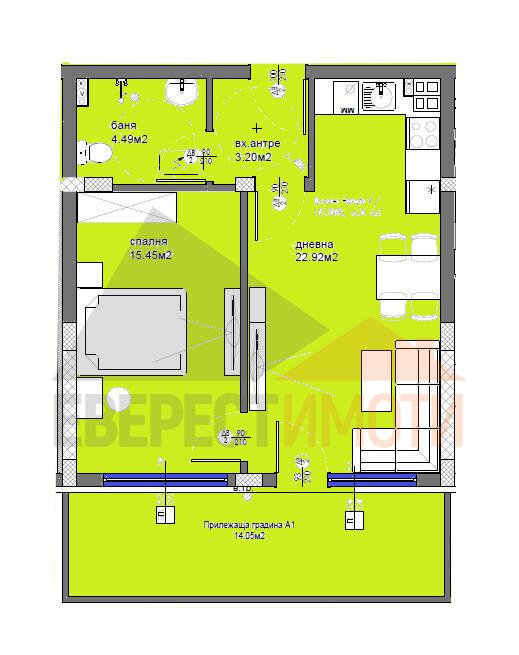 En venta  1 dormitorio Plovdiv , Jristo Smirnenski , 74 metros cuadrados | 17859205 - imagen [2]