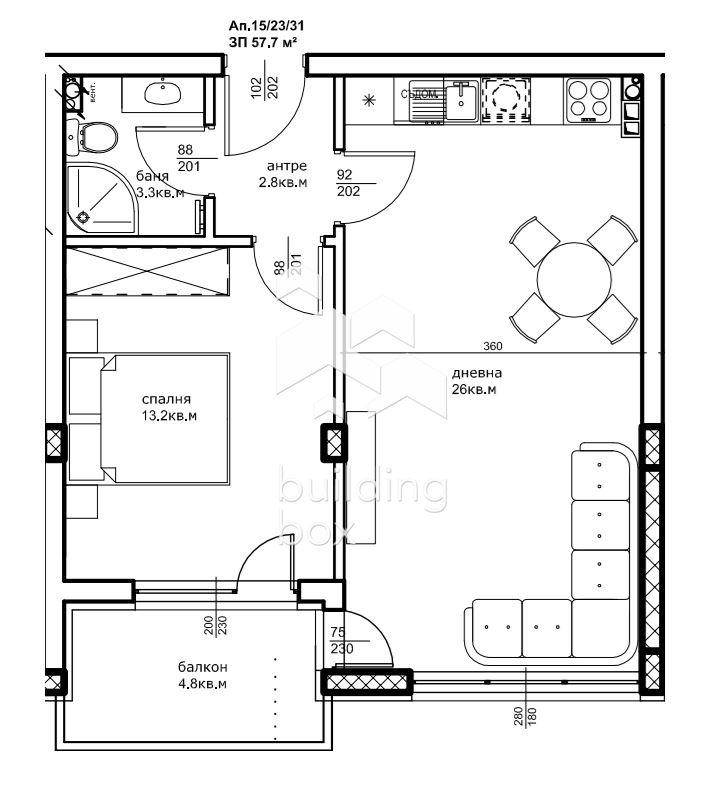 Продава 2-СТАЕН, гр. Пловдив, Остромила, снимка 6 - Апартаменти - 52689380