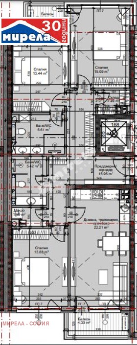 In vendita  3 camere da letto Sofia , Mladost 4 , 141 mq | 49241808 - Immagine [2]