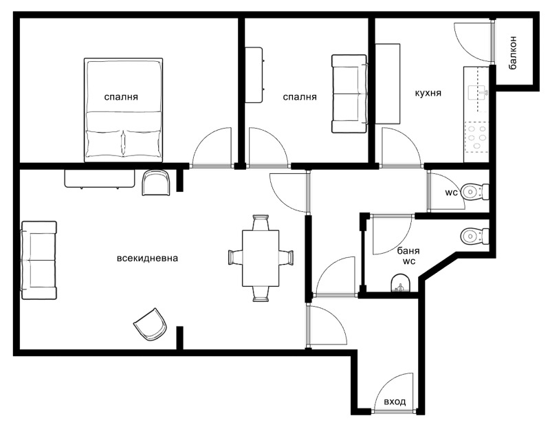 Продава 3-СТАЕН, гр. София, Докторски паметник, снимка 9 - Апартаменти - 53086053