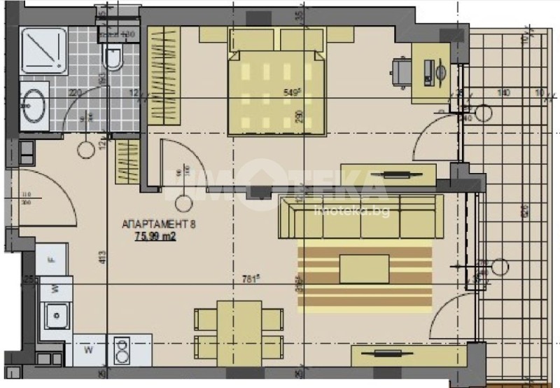 Zu verkaufen  1 Schlafzimmer Sofia , Banischora , 76 qm | 51111274 - Bild [4]