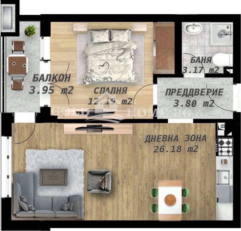 Продава 2-СТАЕН, гр. Пловдив, Беломорски, снимка 2 - Апартаменти - 53340001