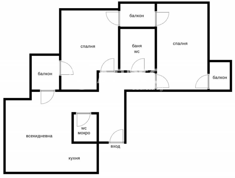 Myytävänä  2 makuuhuonetta Sofia , Karpuzitsa , 125 neliömetriä | 44503445 - kuva [4]