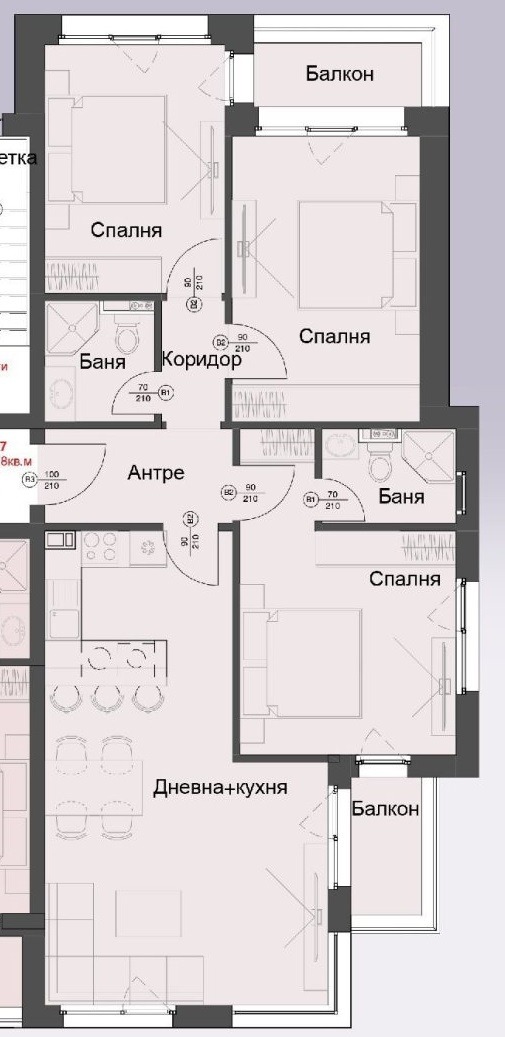 Продается  3 спальни София , Витоша , 136 кв.м | 74114178 - изображение [2]