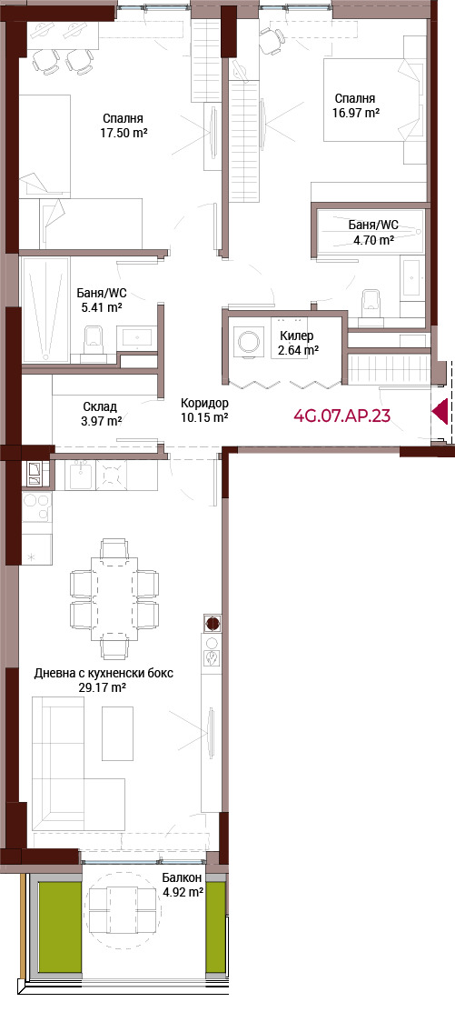 Te koop  2 slaapkamers Sofia , Lozenets , 152 m² | 73496288 - afbeelding [2]