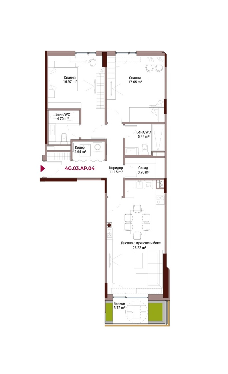 Eladó  2 hálószobás Sofia , Lozenec , 146 négyzetméter | 73496288 - kép [2]
