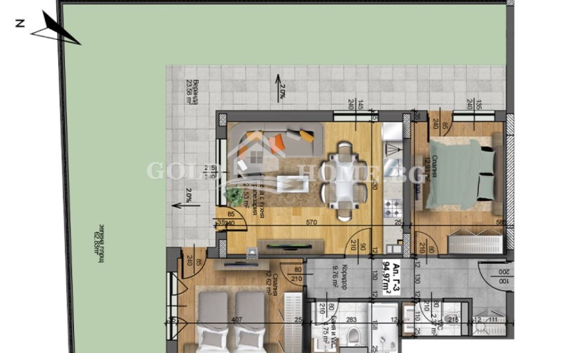 Продава 3-СТАЕН, гр. Пловдив, Христо Смирненски, снимка 3 - Апартаменти - 52720044