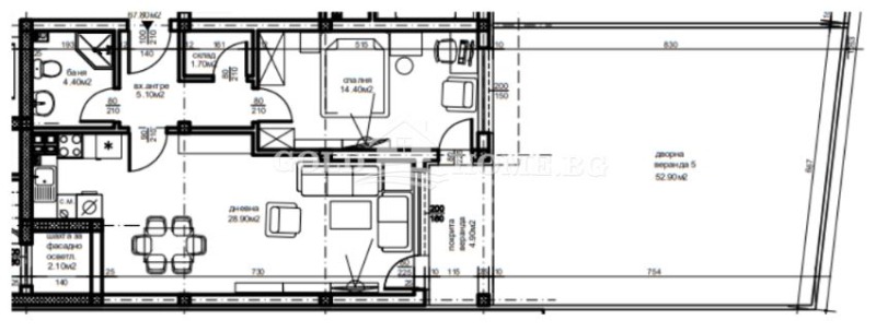 Продава 2-СТАЕН, гр. Пловдив, Остромила, снимка 3 - Апартаменти - 53314664