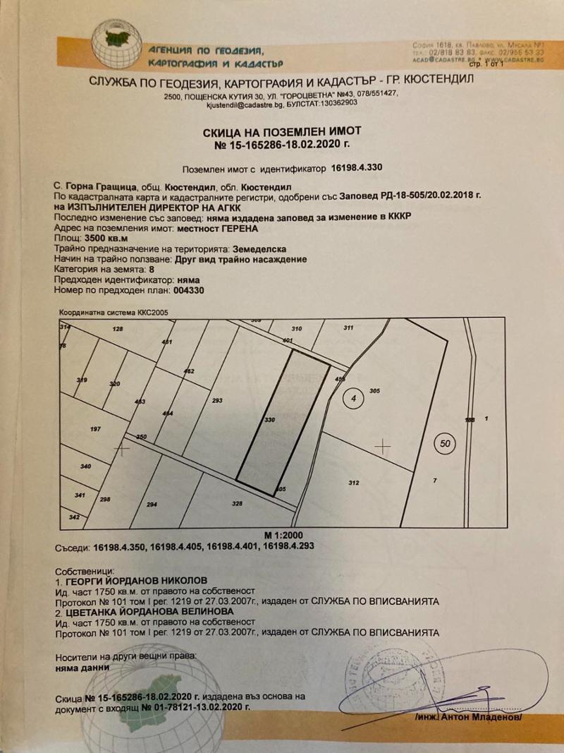 Продава ЗЕМЕДЕЛСКА ЗЕМЯ, с. Горна Гращица, област Кюстендил, снимка 10 - Земеделска земя - 49487339