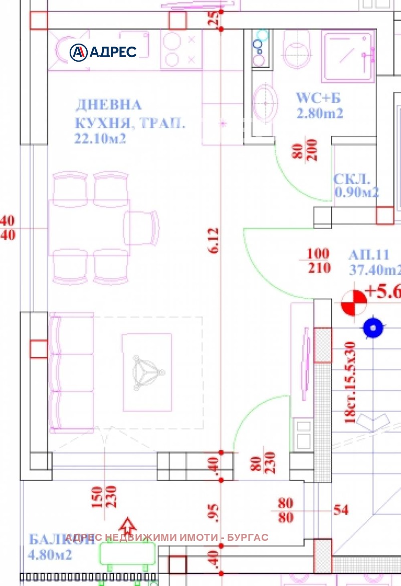 Te koop  Studio regio Boergas , Sozopol , 43 m² | 60135775