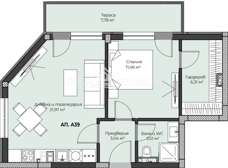 Продава  2-стаен град Пловдив , Христо Смирненски , 56 кв.м | 47269831 - изображение [6]