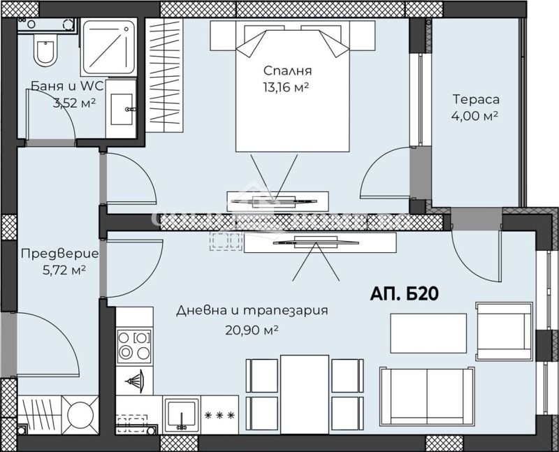 Продава  2-стаен град Пловдив , Христо Смирненски , 56 кв.м | 47269831 - изображение [3]