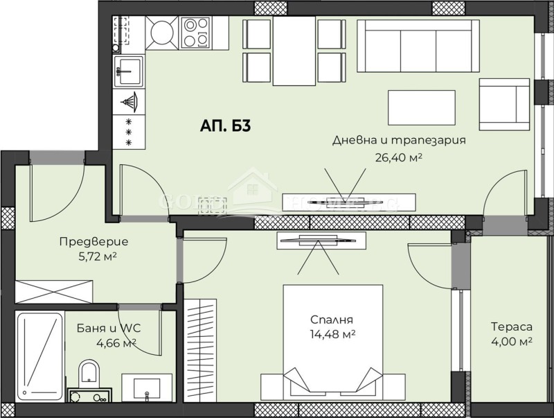 Продава  2-стаен град Пловдив , Христо Смирненски , 56 кв.м | 47269831 - изображение [7]