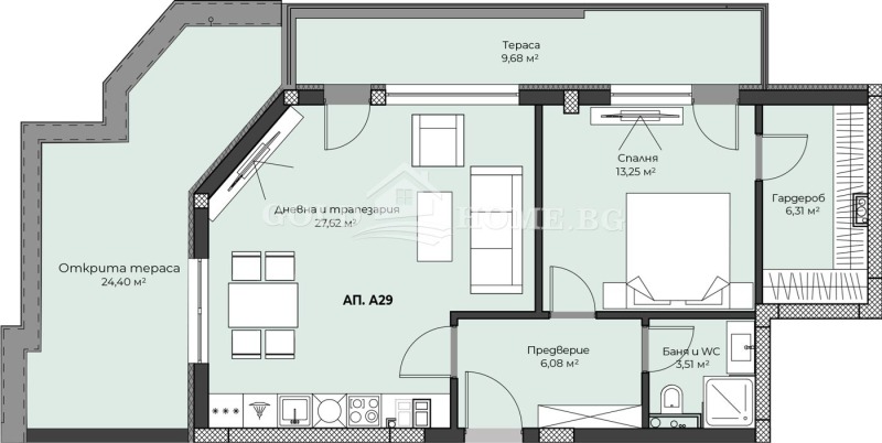 Продава  2-стаен град Пловдив , Христо Смирненски , 56 кв.м | 47269831 - изображение [11]