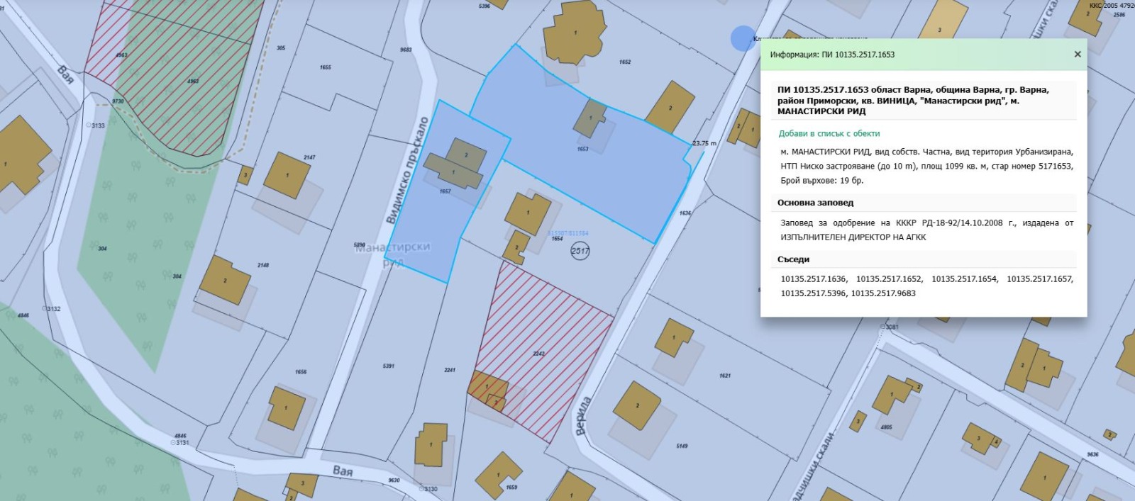 Продава ПАРЦЕЛ, гр. Варна, м-т Манастирски рид, снимка 3 - Парцели - 53956938