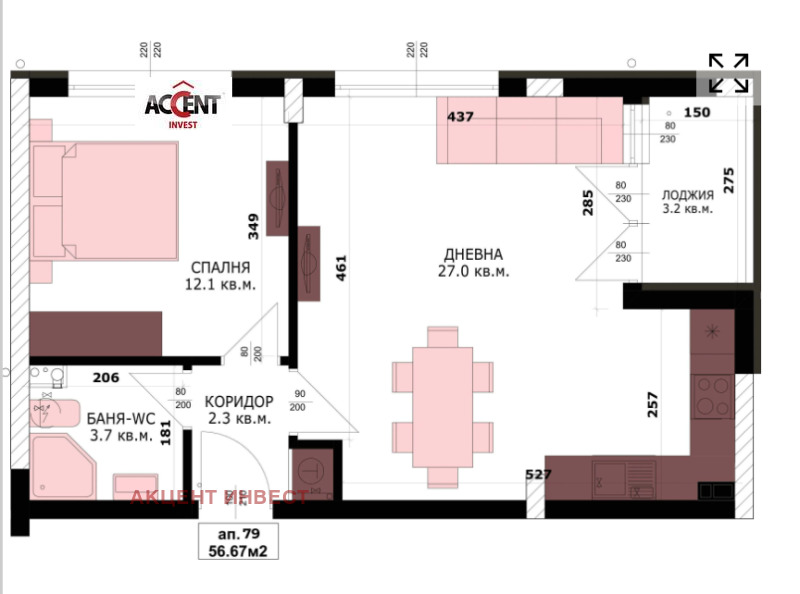 For Sale  1 bedroom Varna , Kaysieva gradina , 64 sq.m | 55176145