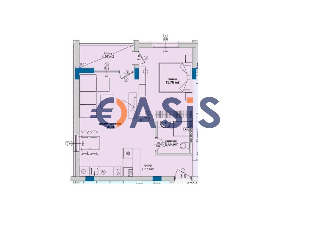 Продава 2-СТАЕН, гр. Свети Влас, област Бургас, снимка 14 - Апартаменти - 54308692