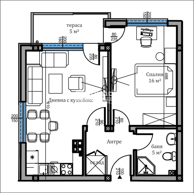 Продава  2-стаен град Пловдив , Въстанически , 69 кв.м | 54667840 - изображение [2]