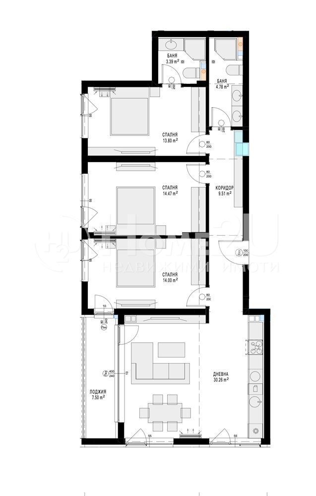 En venta  3 dormitorios Sofia , Slaviya , 142 metros cuadrados | 42298527 - imagen [5]