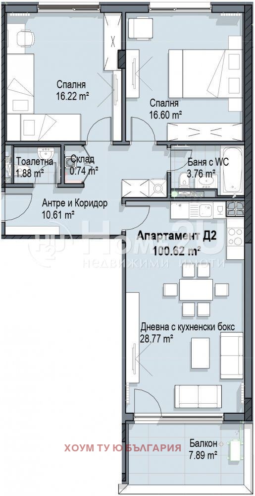 Til salg  2 soveværelser Sofia , Krastova vada , 121 kvm | 10542413 - billede [2]