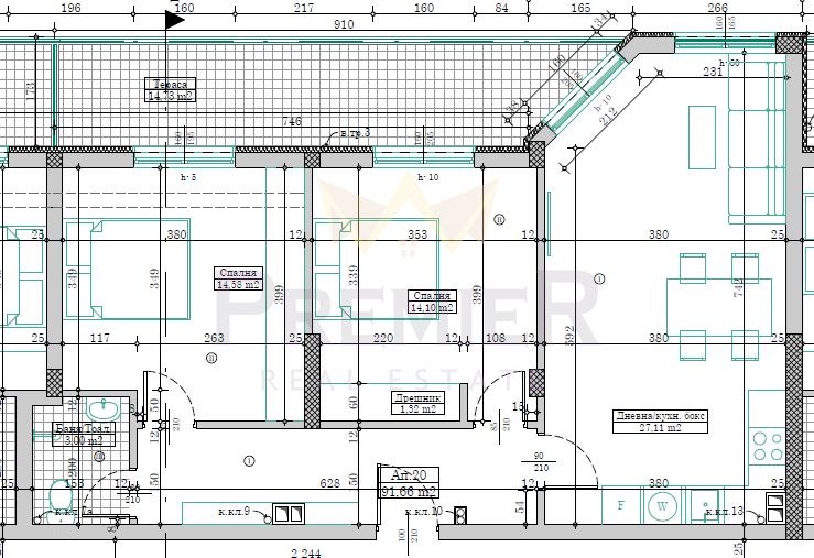 En venta  2 dormitorios Varna , Vladislav Varnenchik 1 , 105 metros cuadrados | 60565940 - imagen [5]