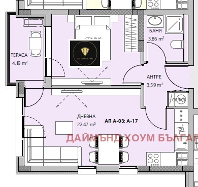 Til salg  1 soveværelse Plovdiv , Ostromila , 66 kvm | 13821576 - billede [3]