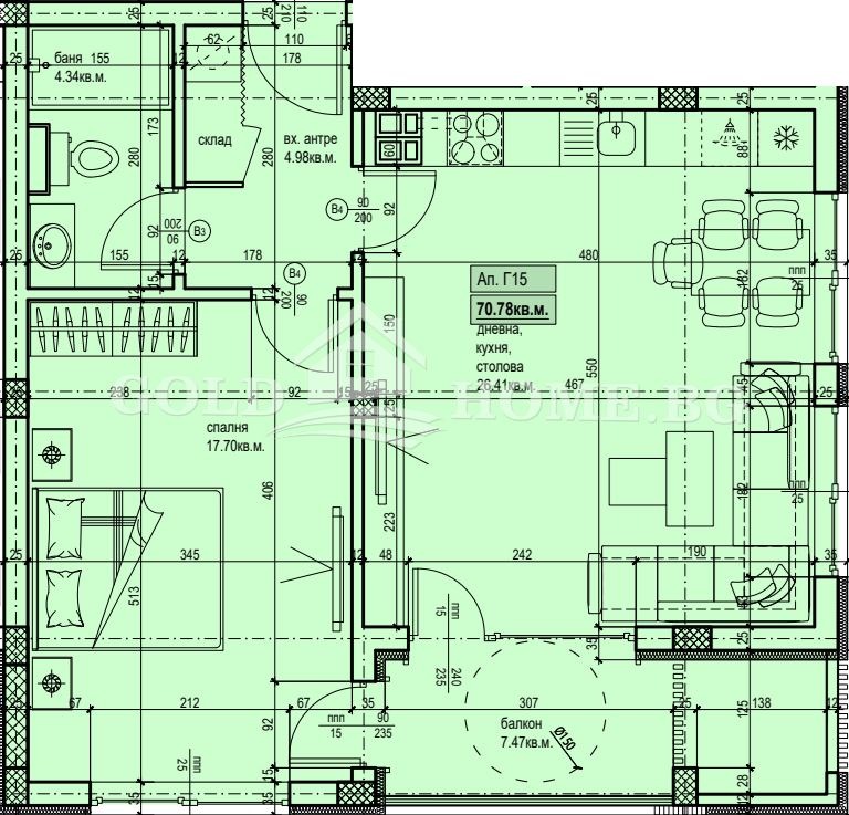 Продава 2-СТАЕН, гр. Пловдив, Христо Смирненски, снимка 6 - Апартаменти - 54201052