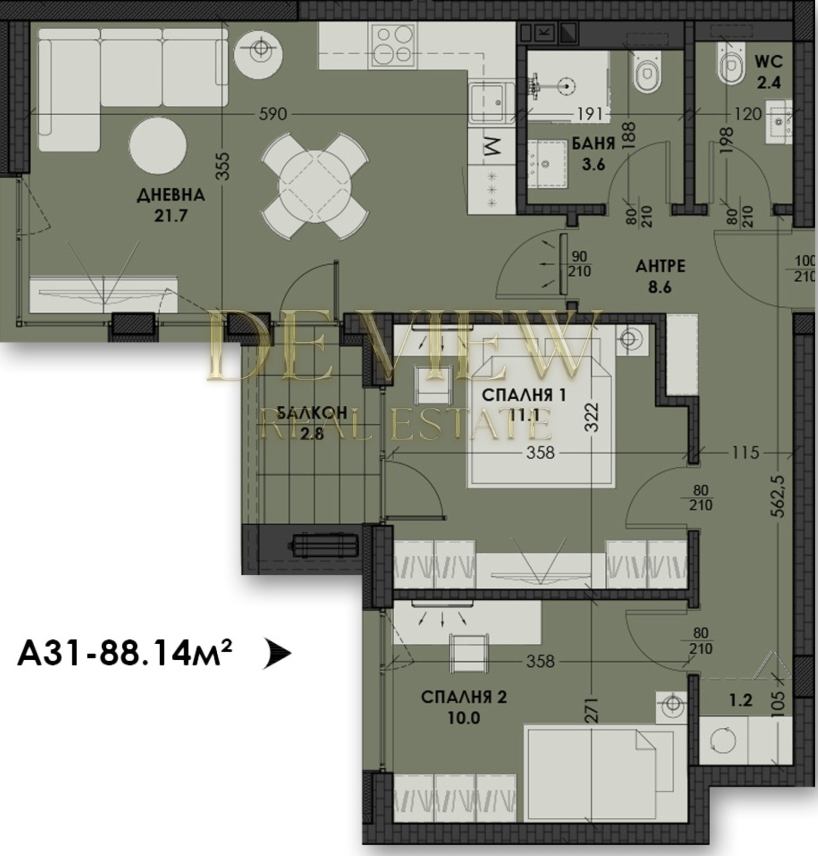 Продава 3-СТАЕН, гр. Варна, Виница, снимка 3 - Апартаменти - 54728837