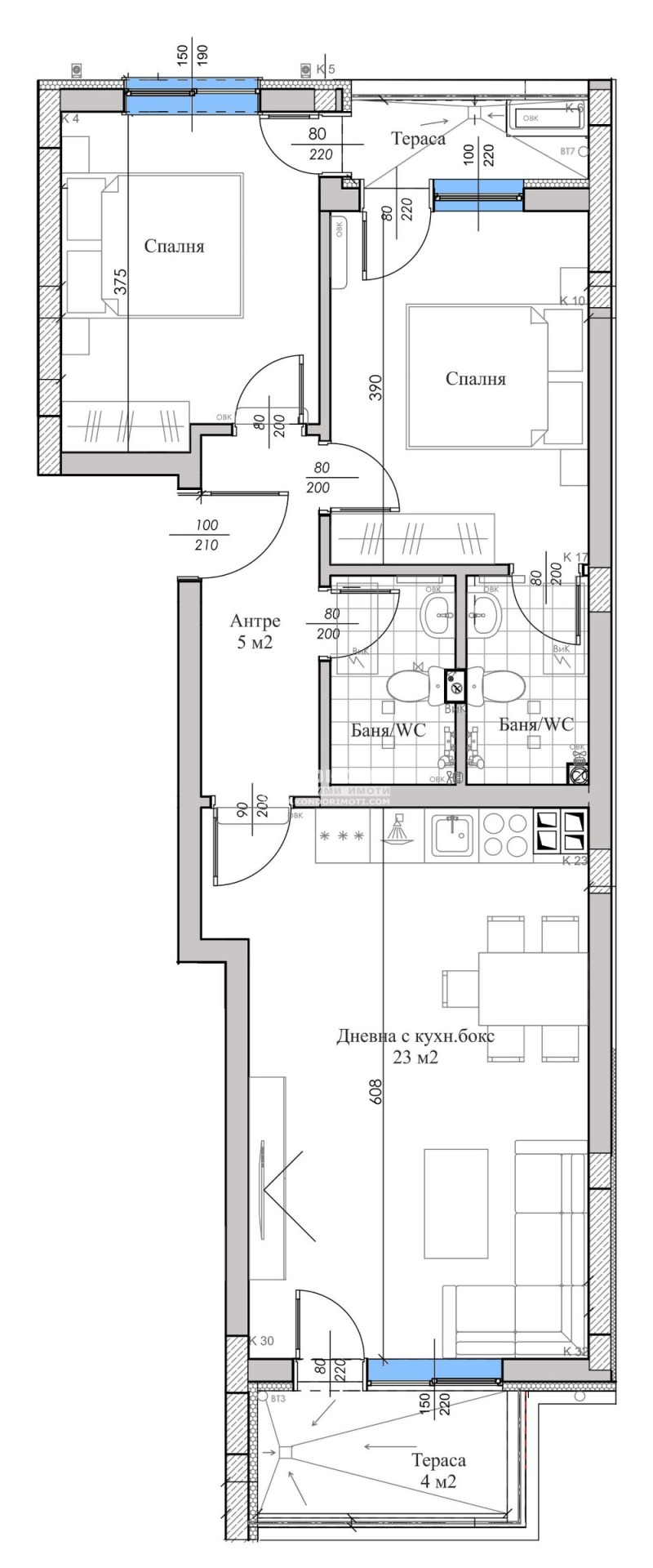 Eladó  2 hálószobás Plovdiv , Vastanicseski , 101 négyzetméter | 45940580 - kép [6]