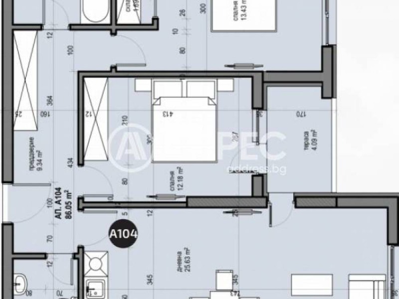 In vendita  2 camere da letto Sofia , Liulin 5 , 100 mq | 41961095