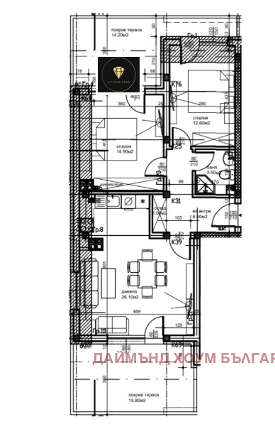 En venta  2 dormitorios Plovdiv , Ostromila , 122 metros cuadrados | 87304005 - imagen [2]