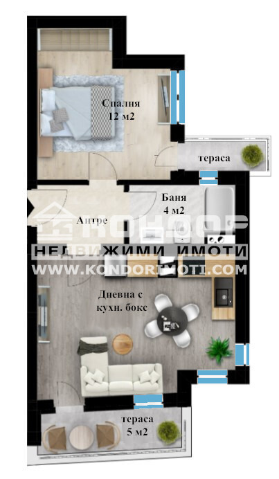 In vendita  1 camera da letto Plovdiv , Tsentar , 66 mq | 40800601 - Immagine [6]