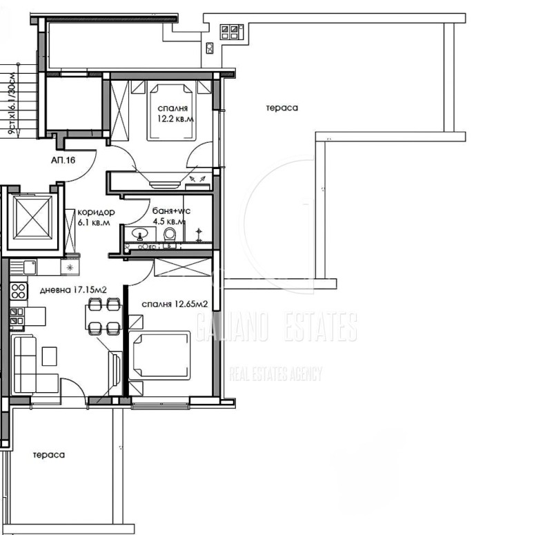 Продава 3-СТАЕН, гр. София, Обеля, снимка 2 - Aпартаменти - 48576531