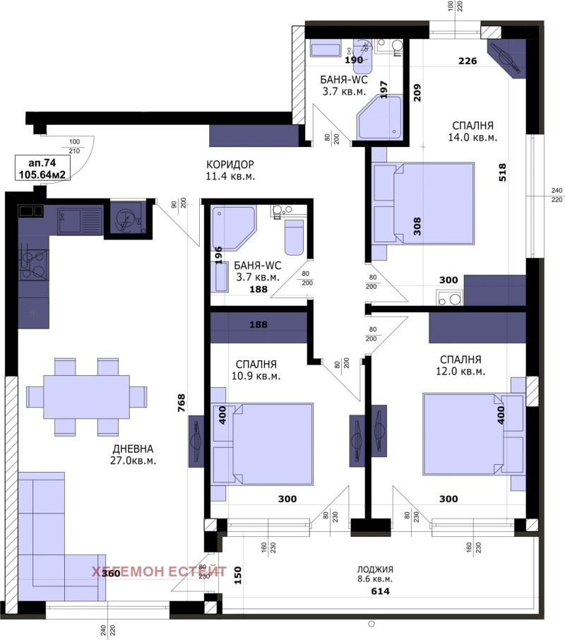 Zu verkaufen  3 Schlafzimmer Warna , Kajsiewa gradina , 120 qm | 14186070 - Bild [2]