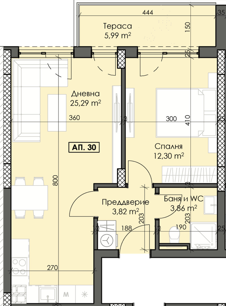 En venta  1 dormitorio Plovdiv , Trakiya , 72 metros cuadrados | 29918490