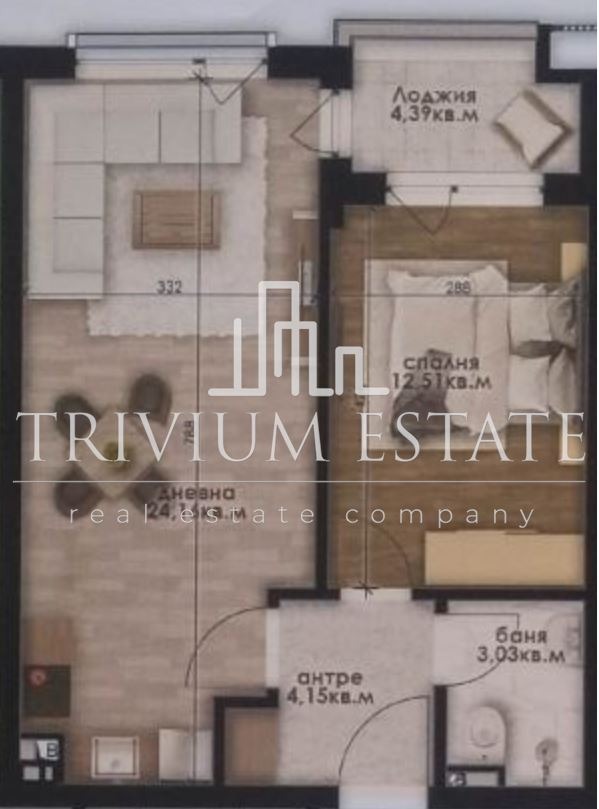 Myytävänä  1 makuuhuone Plovdiv , Ostromila , 66 neliömetriä | 55531162