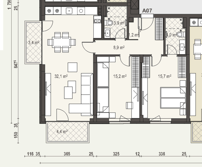 À vendre  2 chambres Sofia , Dragalevtsi , 119 m² | 48162032 - image [2]