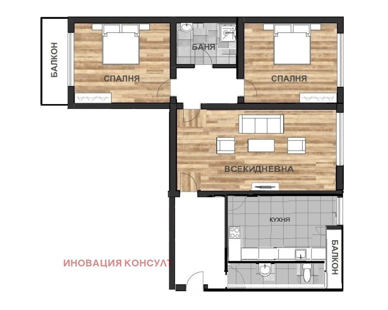For Sale  2 bedroom Sofia , Mladost 1 , 105 sq.m | 76488618 - image [17]