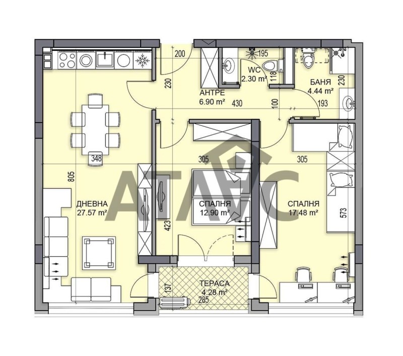 Продава 3-СТАЕН, гр. Пловдив, Гагарин, снимка 3 - Апартаменти - 53272320