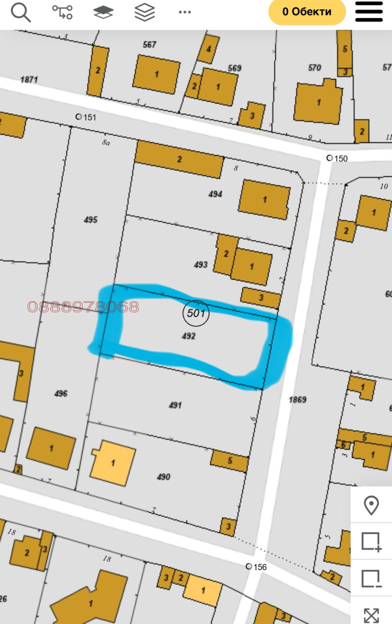 En venta  Trama región Plovdiv , Trud , 988 metros cuadrados | 61516716 - imagen [3]
