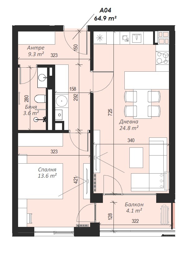 Til salg  1 soveværelse Sofia , Krastova vada , 76 kvm | 70596842 - billede [2]
