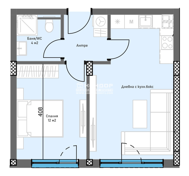 En venta  1 dormitorio Plovdiv , Trakiya , 57 metros cuadrados | 16652541 - imagen [2]