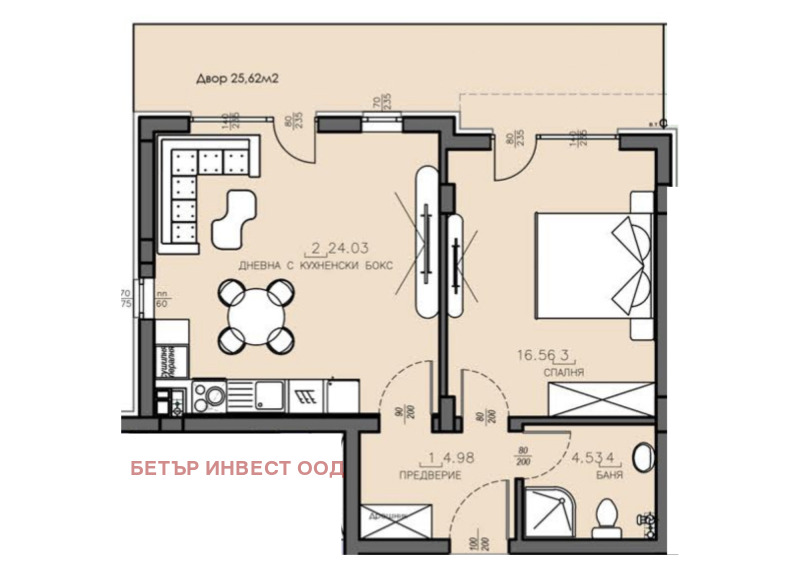 Te koop  1 slaapkamer Sofia , Malinova dolina , 70 m² | 44185169