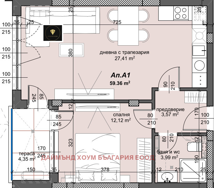 Продава  2-стаен град Пловдив , Тракия , 74 кв.м | 57929916 - изображение [2]