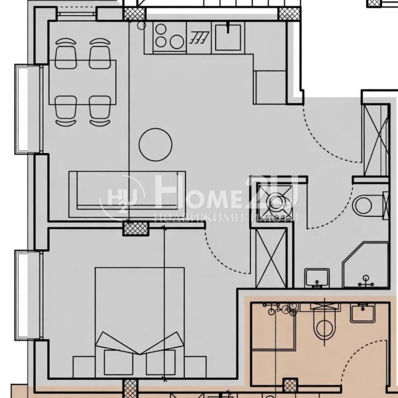Продава 2-СТАЕН, гр. Варна, Кайсиева градина, снимка 2 - Апартаменти - 53468822