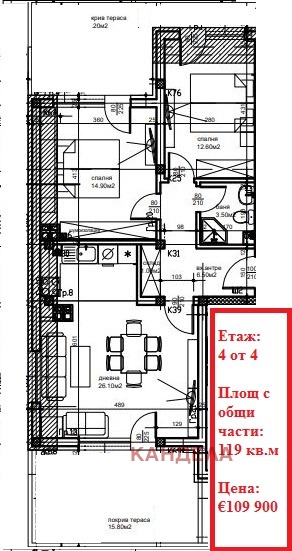 Продава 3-СТАЕН, гр. Пловдив, Остромила, снимка 2 - Aпартаменти - 48980094