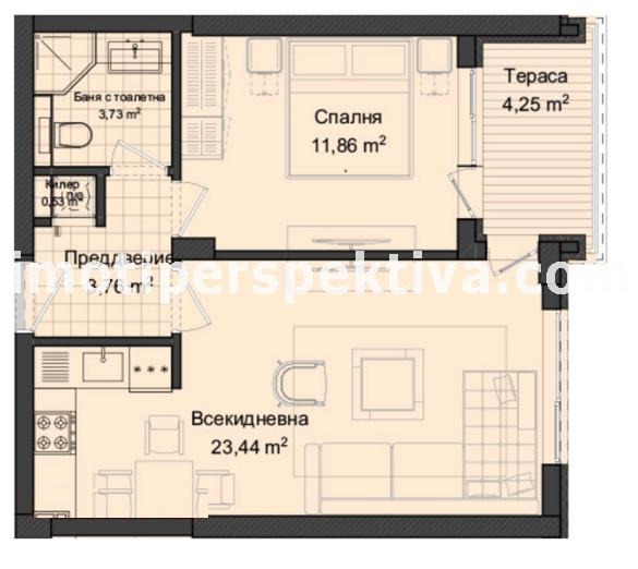 Te koop  1 slaapkamer Plovdiv , Karsjijaka , 66 m² | 41551513 - afbeelding [2]