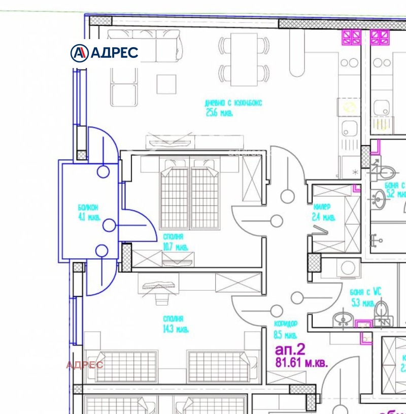 Продава 3-СТАЕН, гр. Варна, Център, снимка 2 - Апартаменти - 52606949