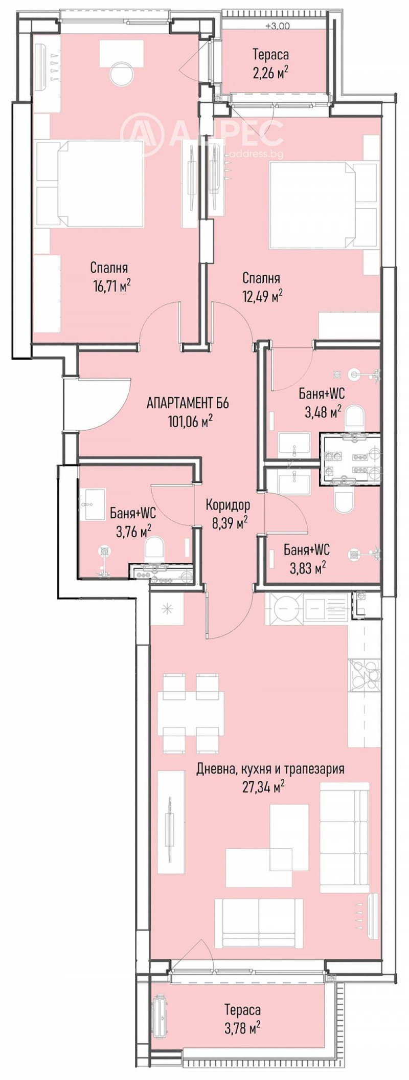 Satılık  2 yatak odası Sofia , Mladost 4 , 125 metrekare | 43099753 - görüntü [4]